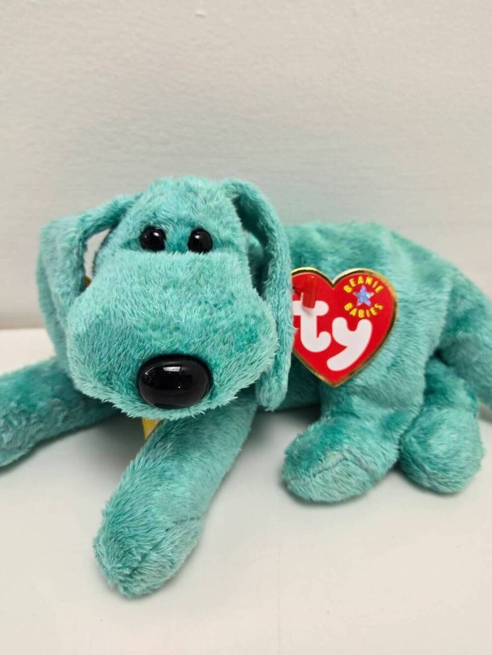 Ty Beanie Baby “Diddley” the Green Dog (6.5 inch)